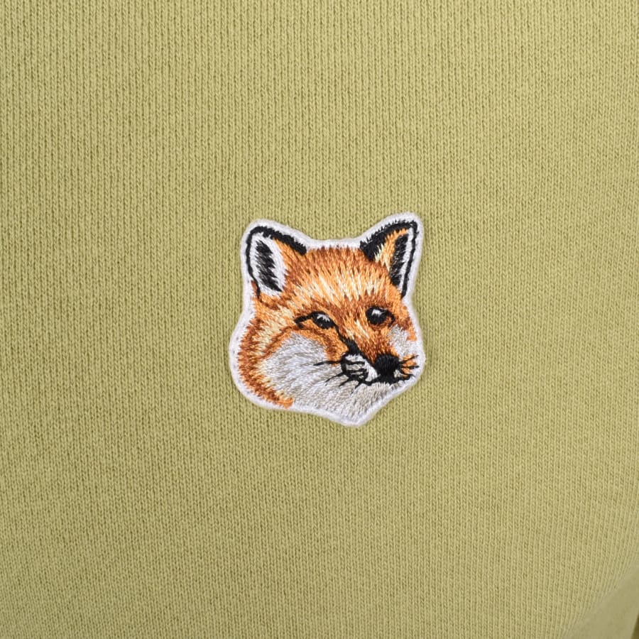 Maison Kitsune Fox Head Patch Sweatshirt Green | Mainline